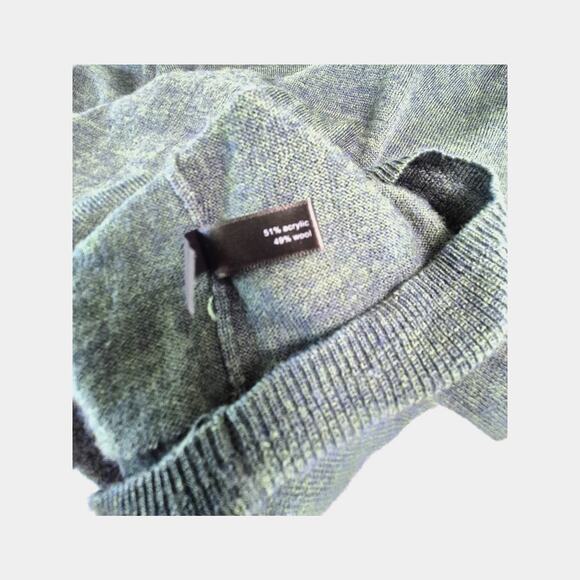 The Limited Womens Sweater Sz Med Wool Blend Green Heather Holiday Classic Layer - Picture 6 of 9